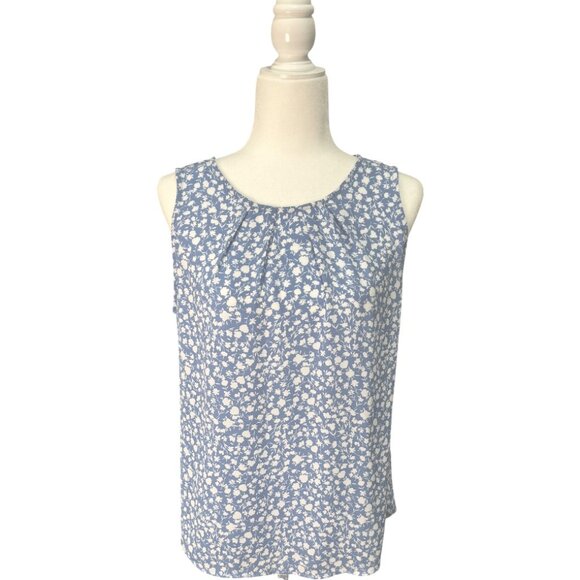 41 Hawthorn Lexie Sleeveless Pleated Blouse EUC | Medium | Blue - Picture 3 of 9